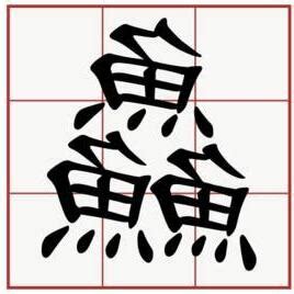 三個魚的字